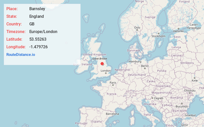 Map of Barnsley