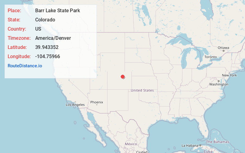 Map of Barr Lake State Park