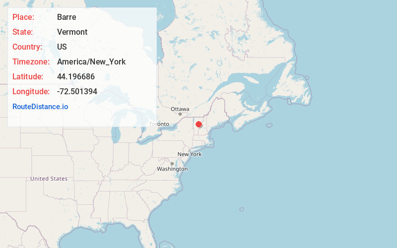 Map of Barre