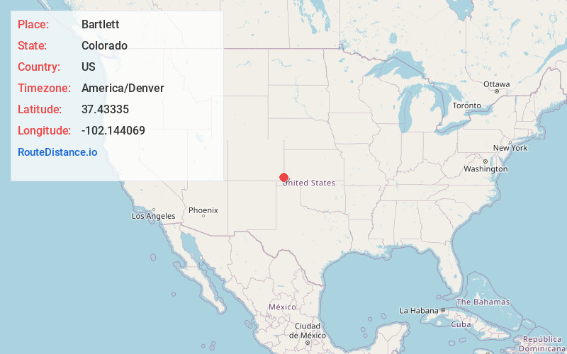 Map of Bartlett