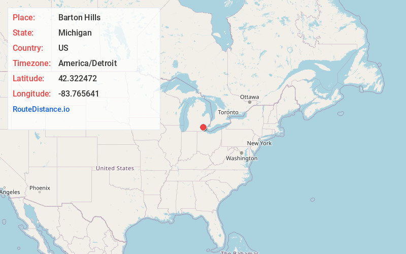 Map of Barton Hills