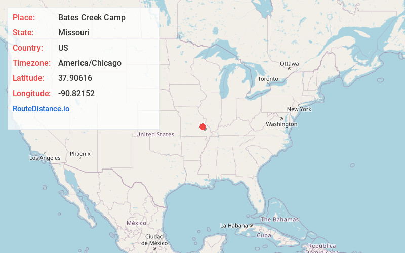Map of Bates Creek Camp
