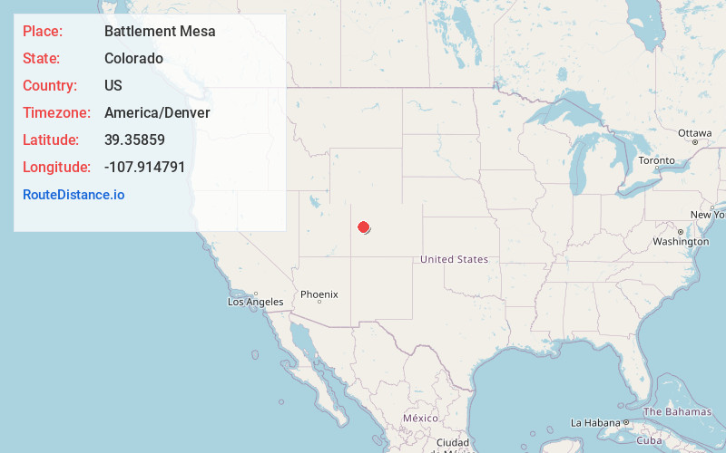 Map of Battlement Mesa