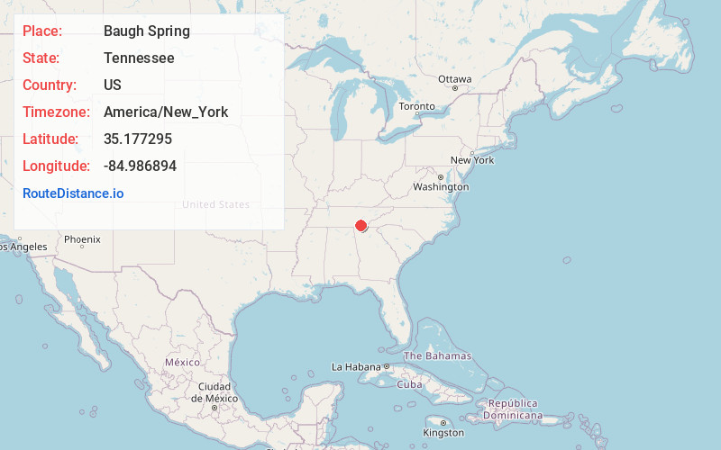 Map of Baugh Spring