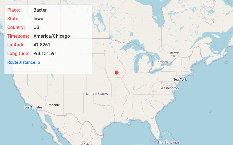 Map of Baxter