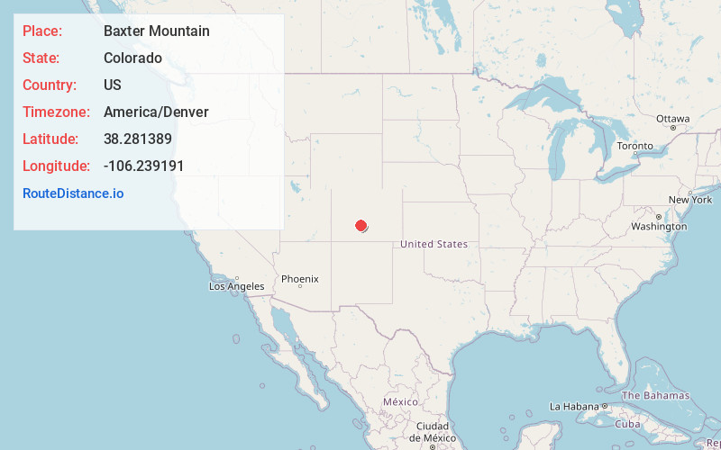 Map of Baxter Mountain
