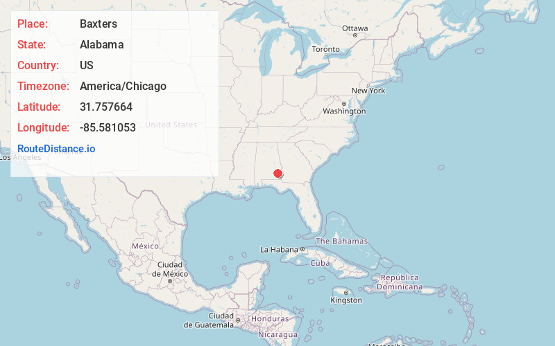 Map of Baxters