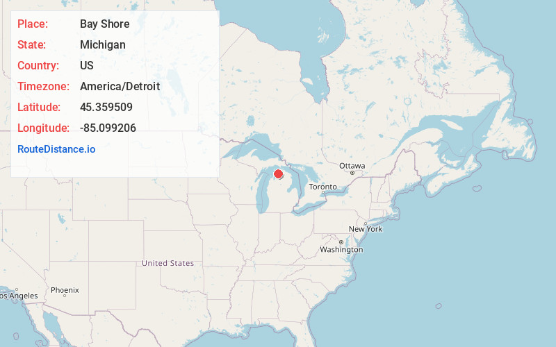 Map of Bay Shore