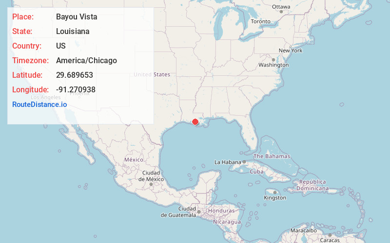 Map of Bayou Vista