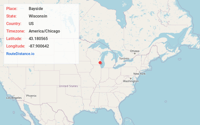 Map of Bayside