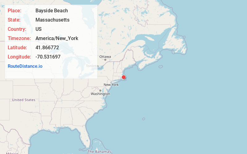 Map of Bayside Beach