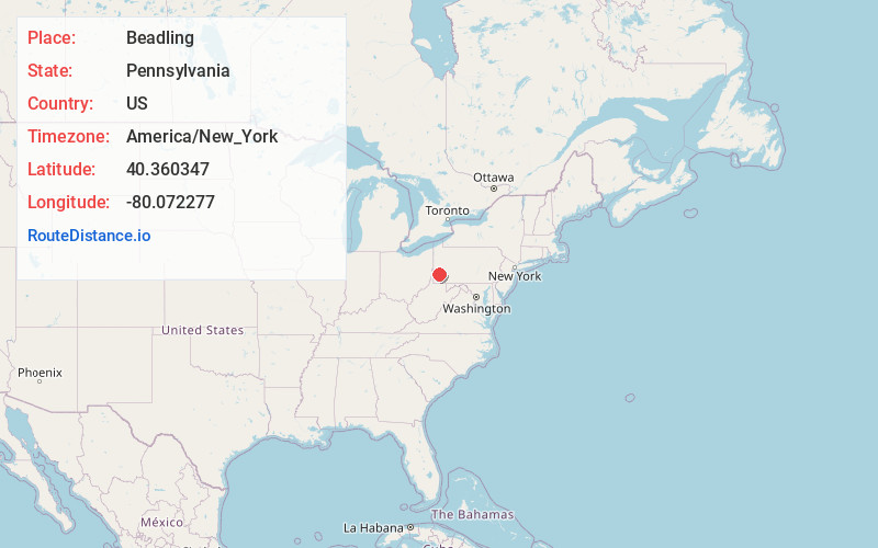 Map of Beadling