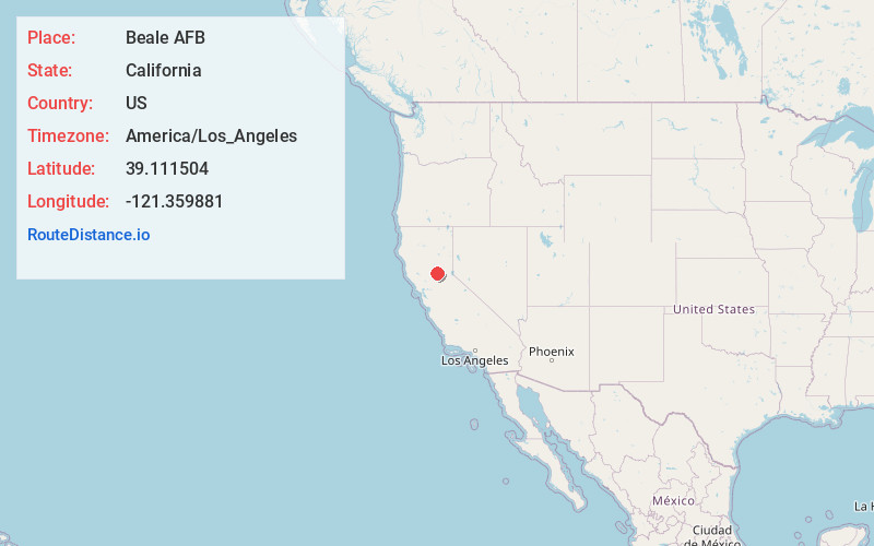 Map of Beale AFB