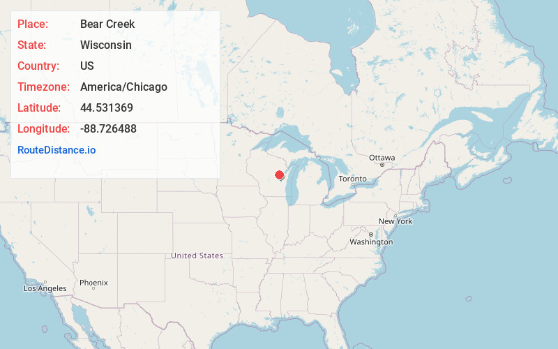 Map of Bear Creek