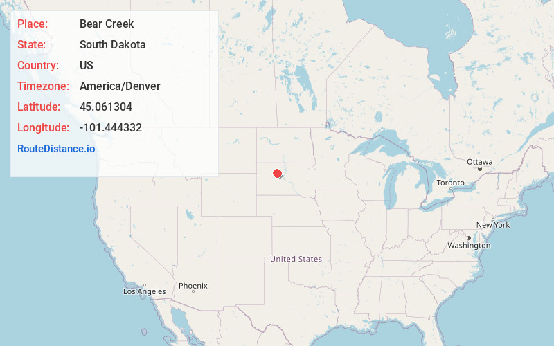 Map of Bear Creek