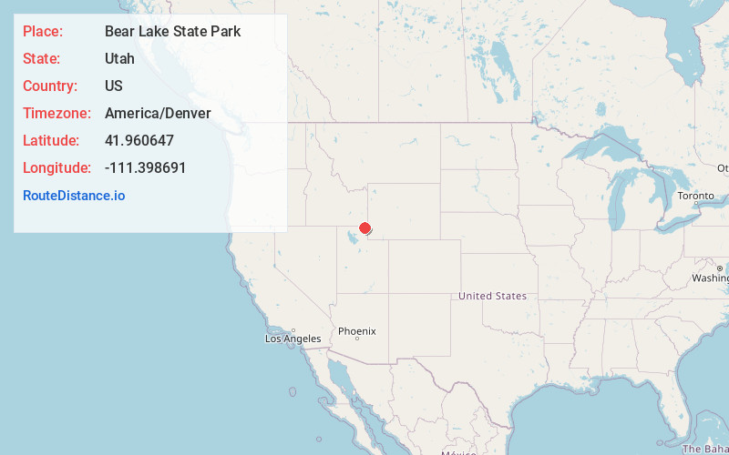 Map of Bear Lake State Park