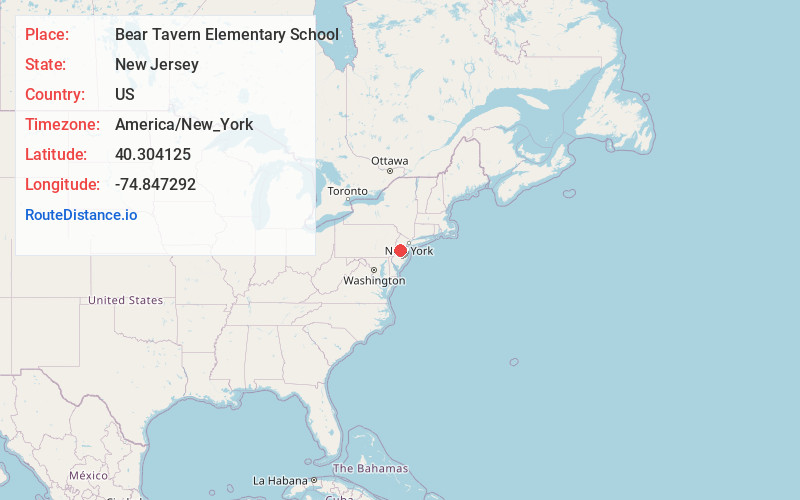 Map of Bear Tavern Elementary School