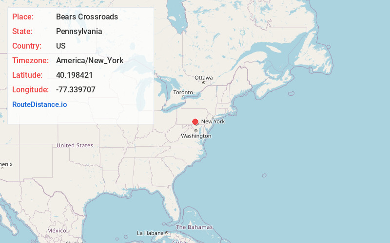 Map of Bears Crossroads