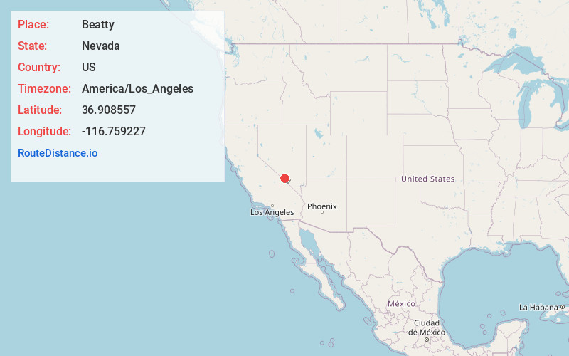 Map of Beatty