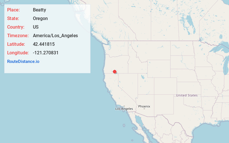 Map of Beatty