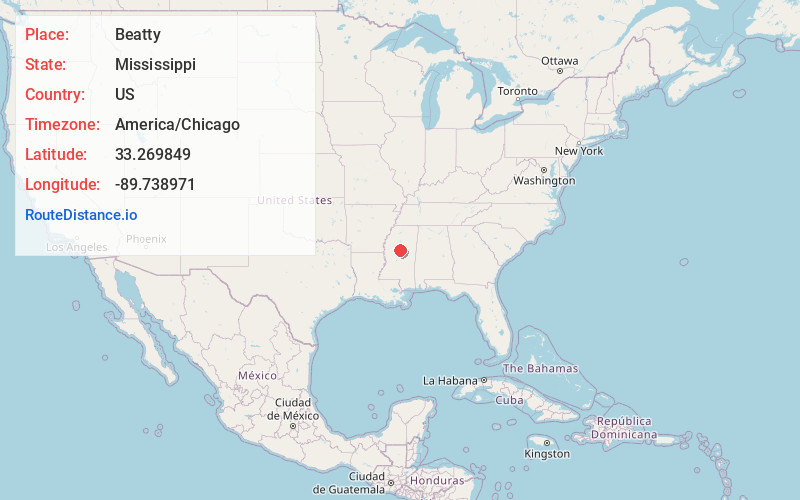 Map of Beatty