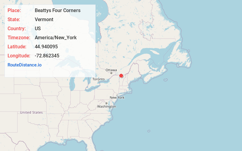 Map of Beattys Four Corners