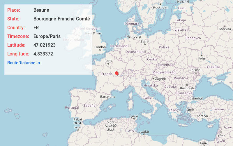 Map of Beaune