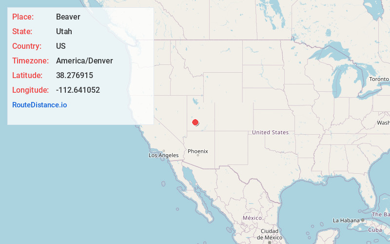 Map of Beaver