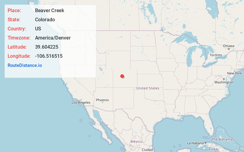 Map of Beaver Creek
