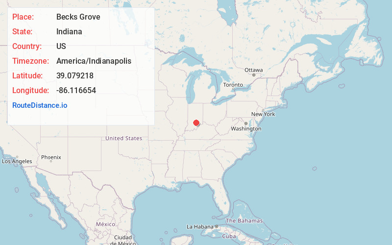 Map of Becks Grove