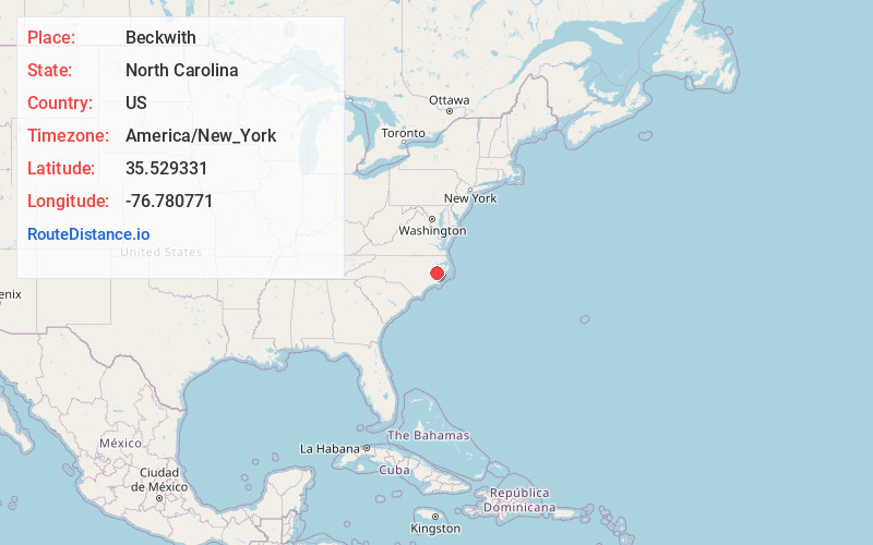 Map of Beckwith