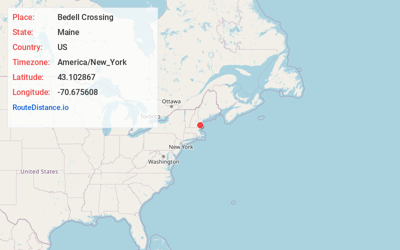 Map of Bedell Crossing