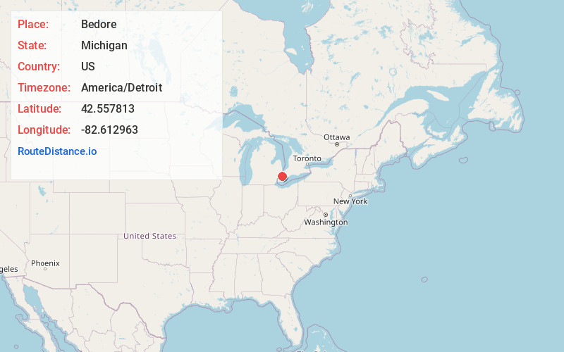 Map of Bedore