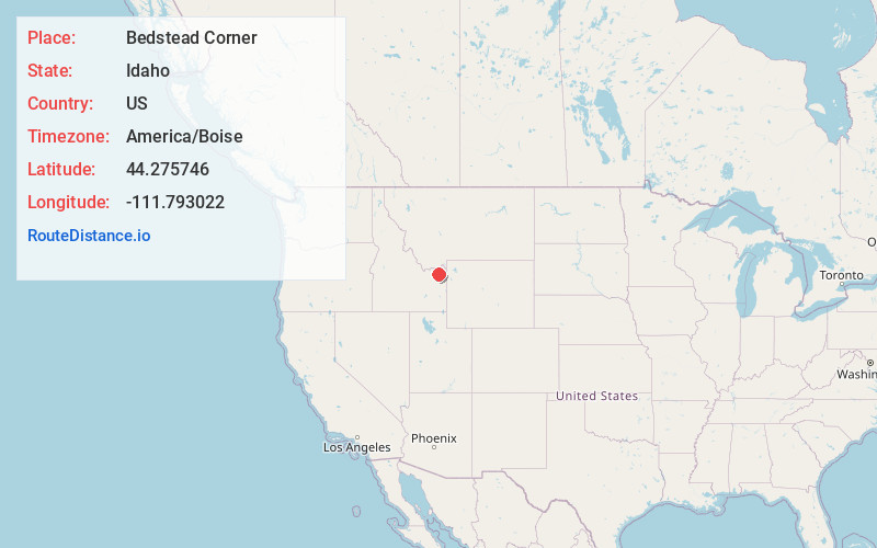 Map of Bedstead Corner