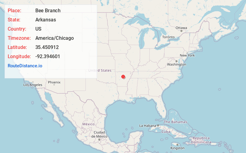 Map of Bee Branch