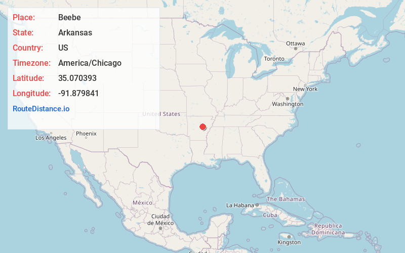 Map of Beebe