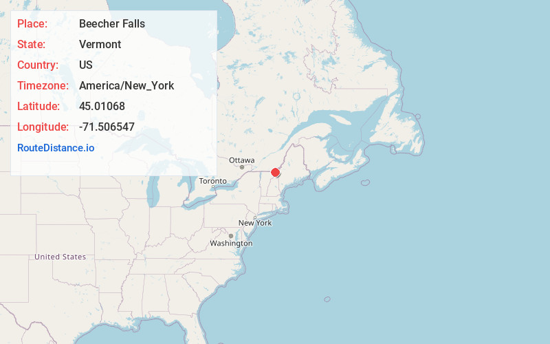 Map of Beecher Falls