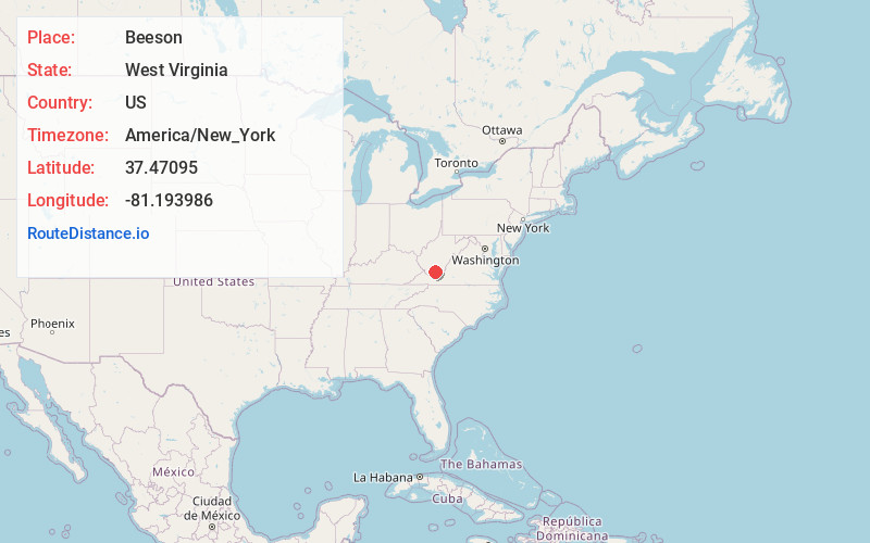 Map of Beeson