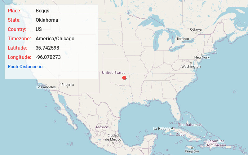 Map of Beggs