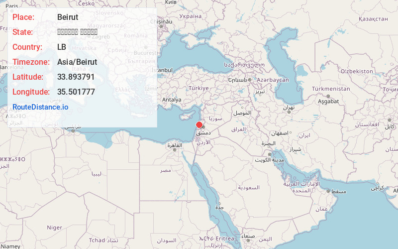 Map of Beirut