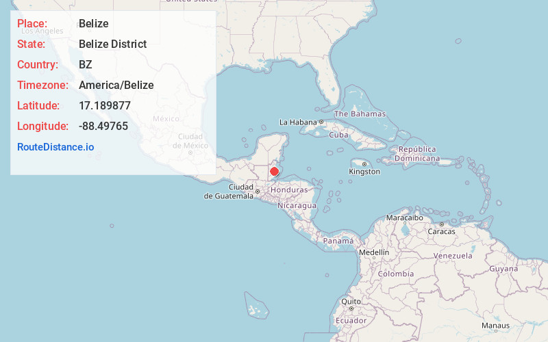 Map of Belize