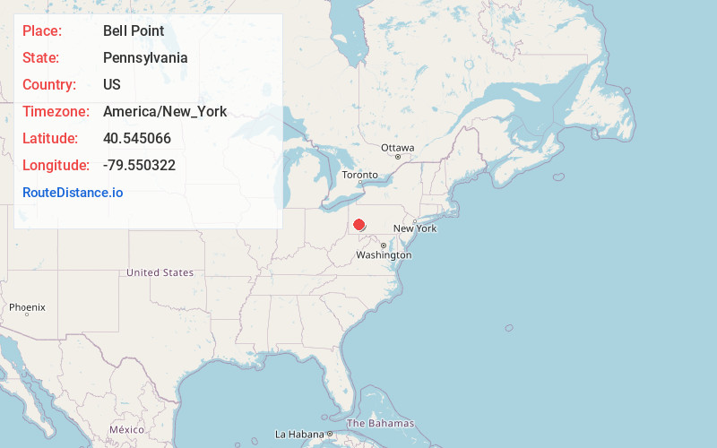 Map of Bell Point