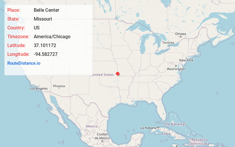 Map of Belle Center