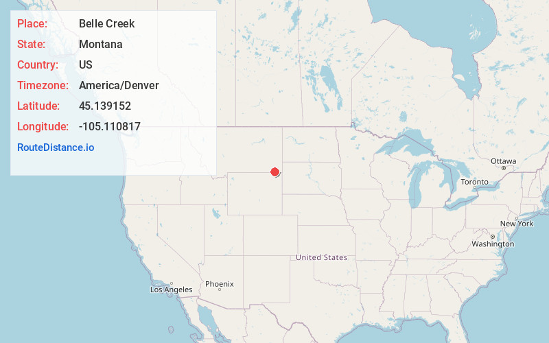 Map of Belle Creek