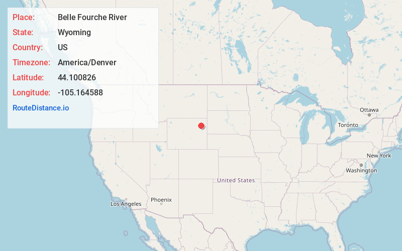 Map of Belle Fourche River