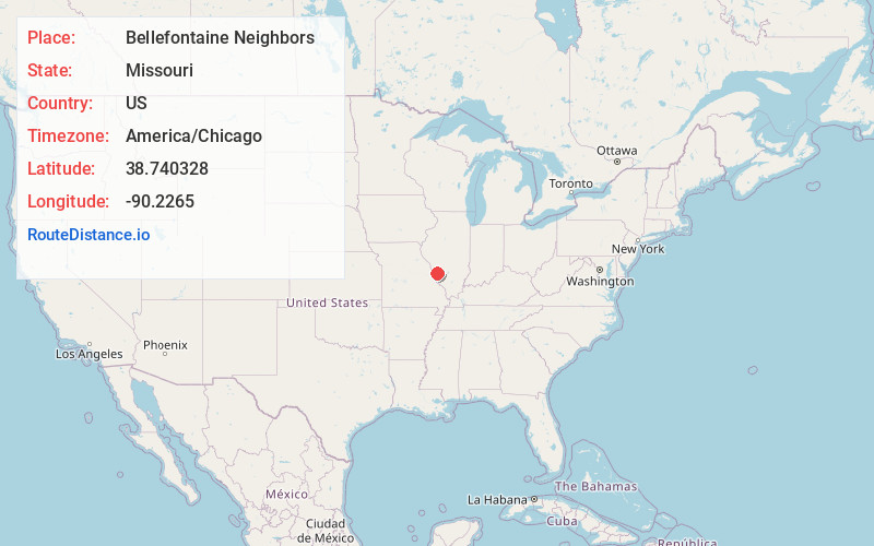 Map of Bellefontaine Neighbors