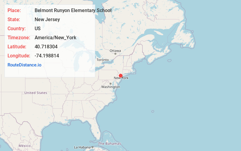 Map of Belmont Runyon Elementary SchooI