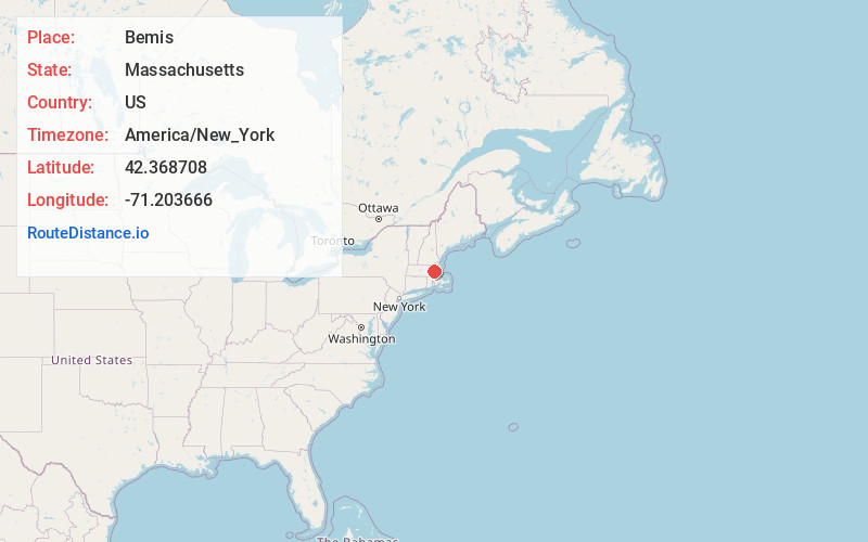 Map of Bemis