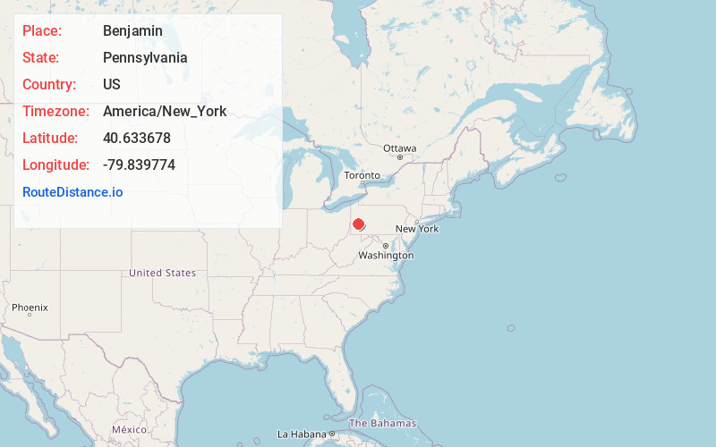 Map of Benjamin