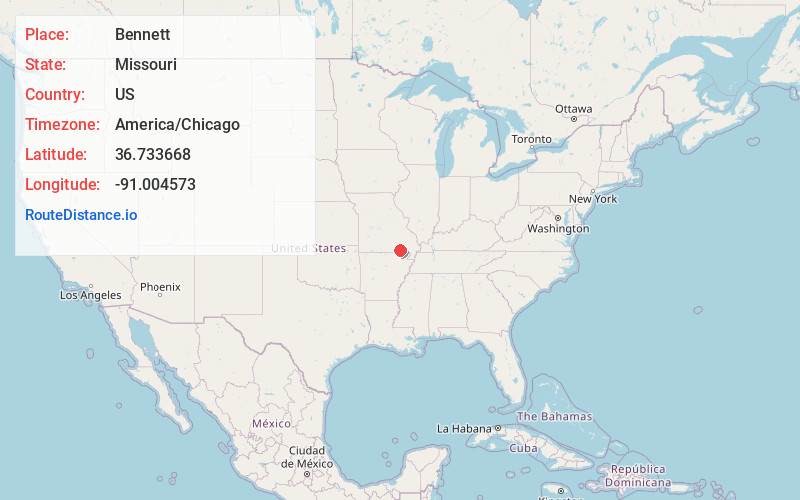 Map of Bennett
